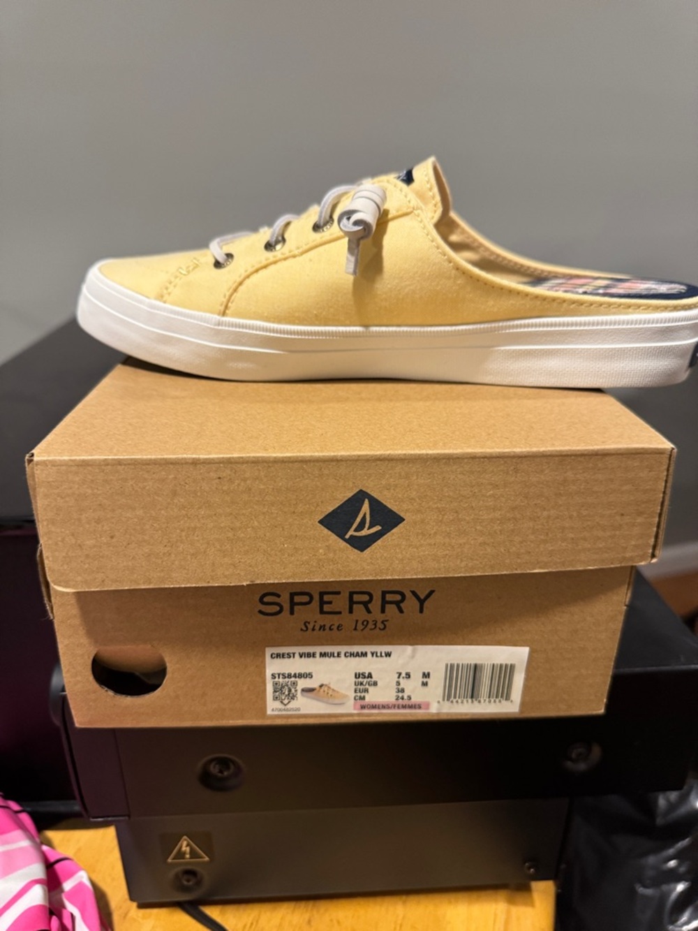 Sperry  Crest Vibe Mule - Yellow Canvas